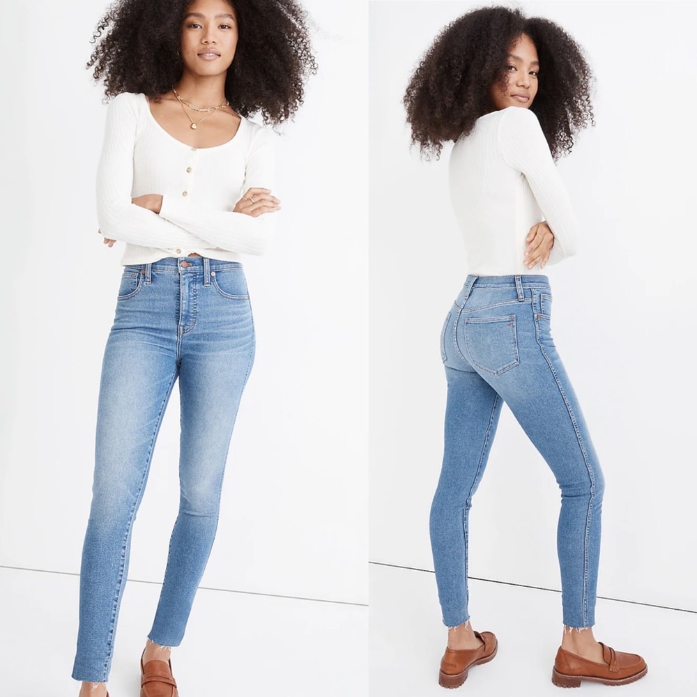 Madewell High Rise Skinny Raw Edge Edition